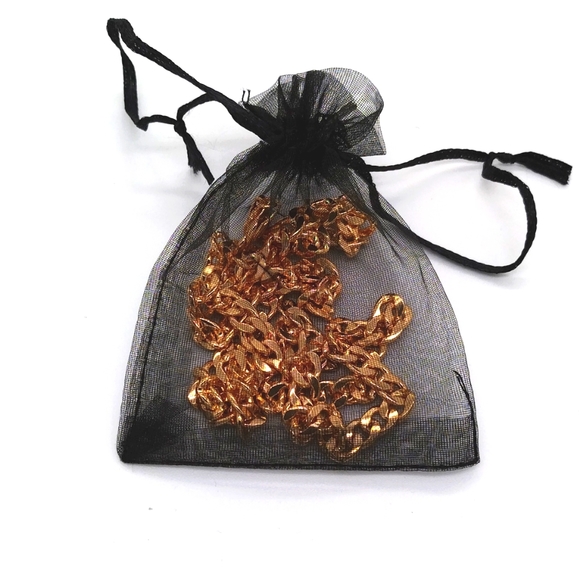 18K Gold Plated Curb Link Chain Necklace Stainless Steel-GIFT-Cuban - Picture 7 of 7